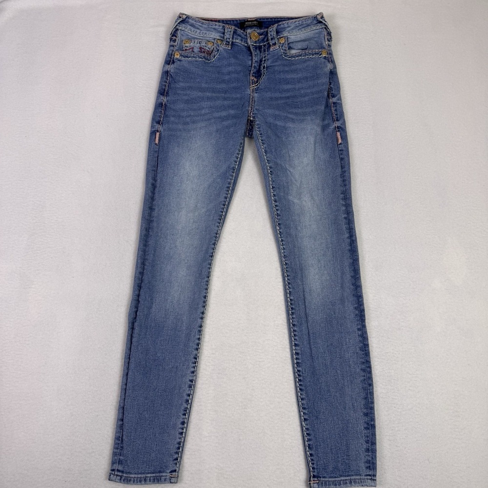 True Religion Jennie Curvy Mid Rise Super Skinny Super T‎ Jeans Size 26 Womens